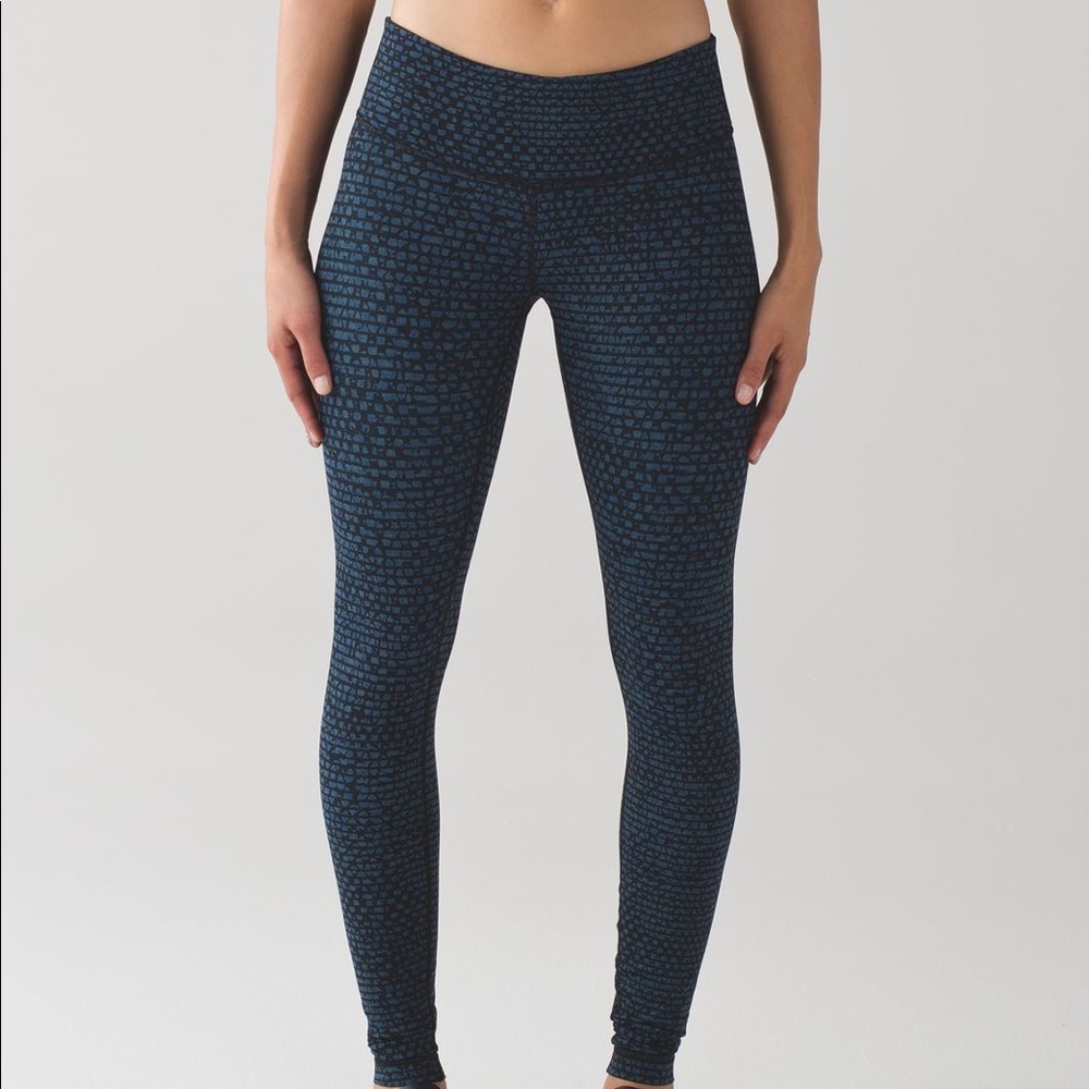 Teal Lululemon Wunder Under Pant III